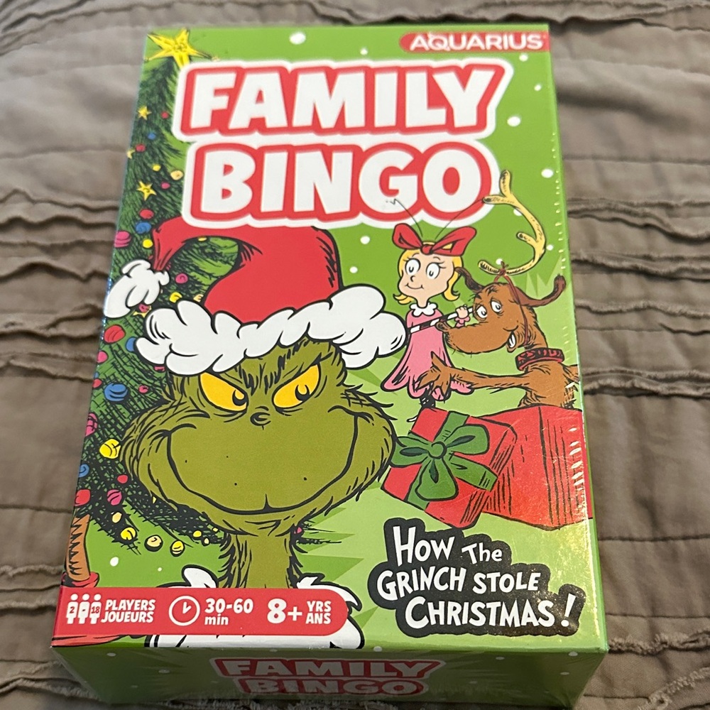Family Bingo Game -How the Grinch Stole Christmas